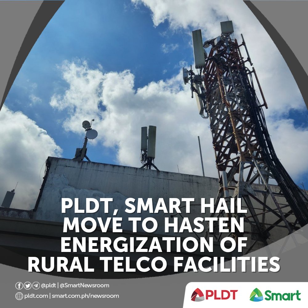 Leading integrated telco network PLDT and its wireless arm @LiveSmart have lauded a recent move to fast-track the electrification and rollout of telecommunications facilities in rural areas. Read more: bit.ly/3JKuD9a