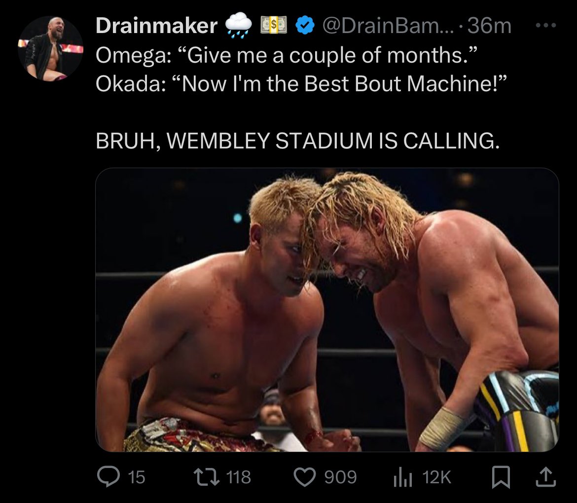 I’m an Omega mark and was glad he appeared but I can acknowledge his promo was still below mid and that segment was still dumb, y’all are gassing this shit wayyyy too much, this is embarrassingly ridiculous 😭😂

#AEWDymamite