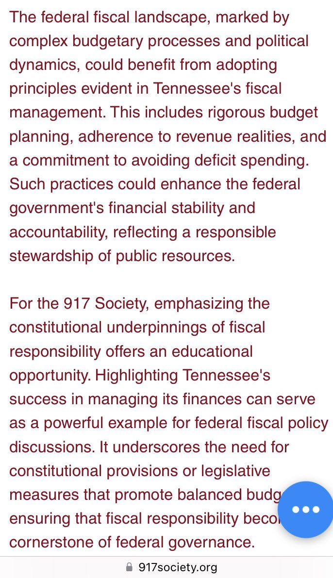 #tnleg Legislators operate under a Constitutional mandate to balance the Budget each session. As such, it requires State Beurocrats to operate within our financial means.

The way @SpeakerJohnson operates we need such mandate amended into our Federal Constitution

H/T @917Society