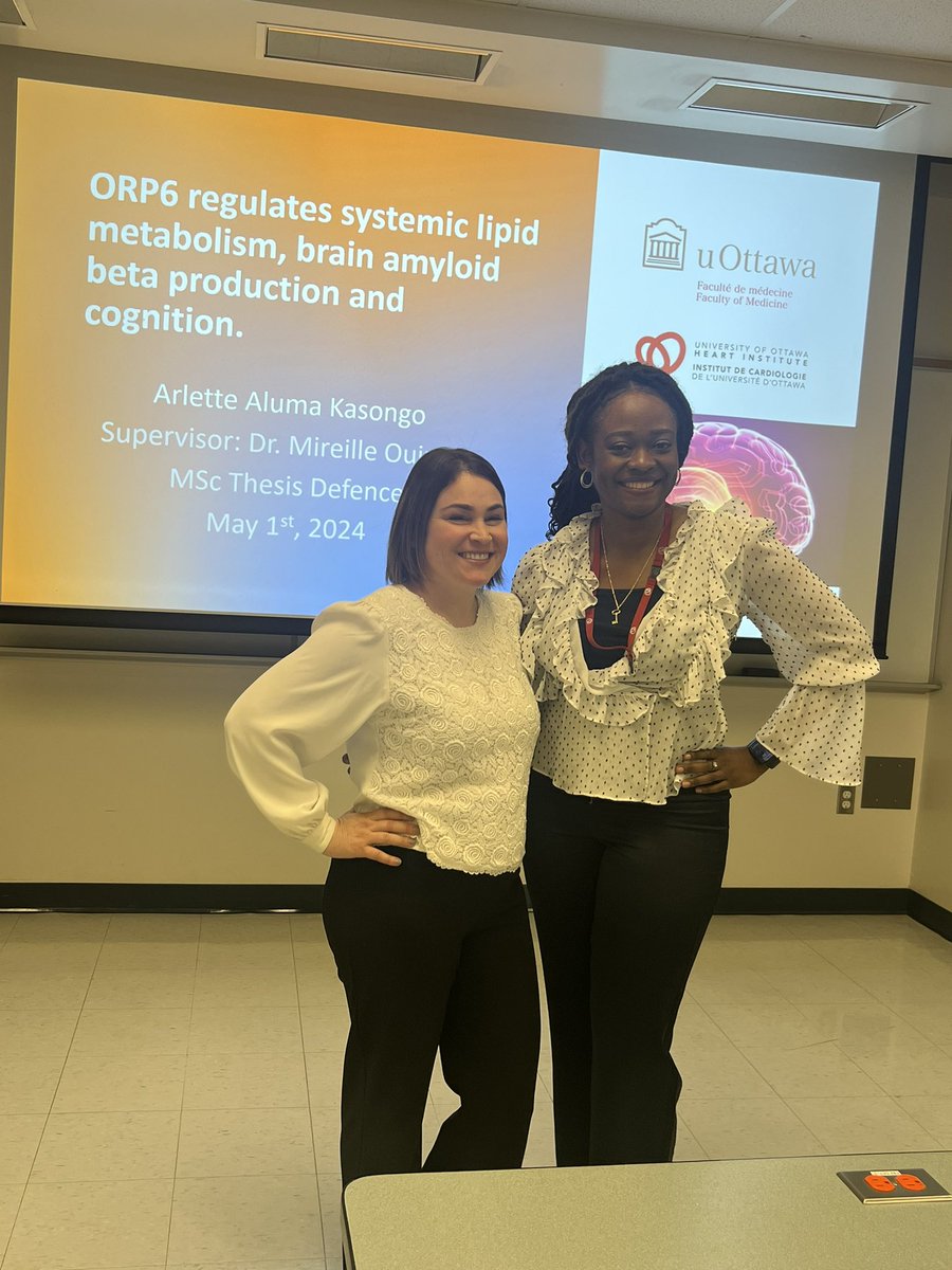 Thrilled to share a moment from my defense with my PI,Dr. #MireilleOuimet Grateful for the guidance and support on this incredible journey. #MSC2024 #Defence #Grateful 🎓✨