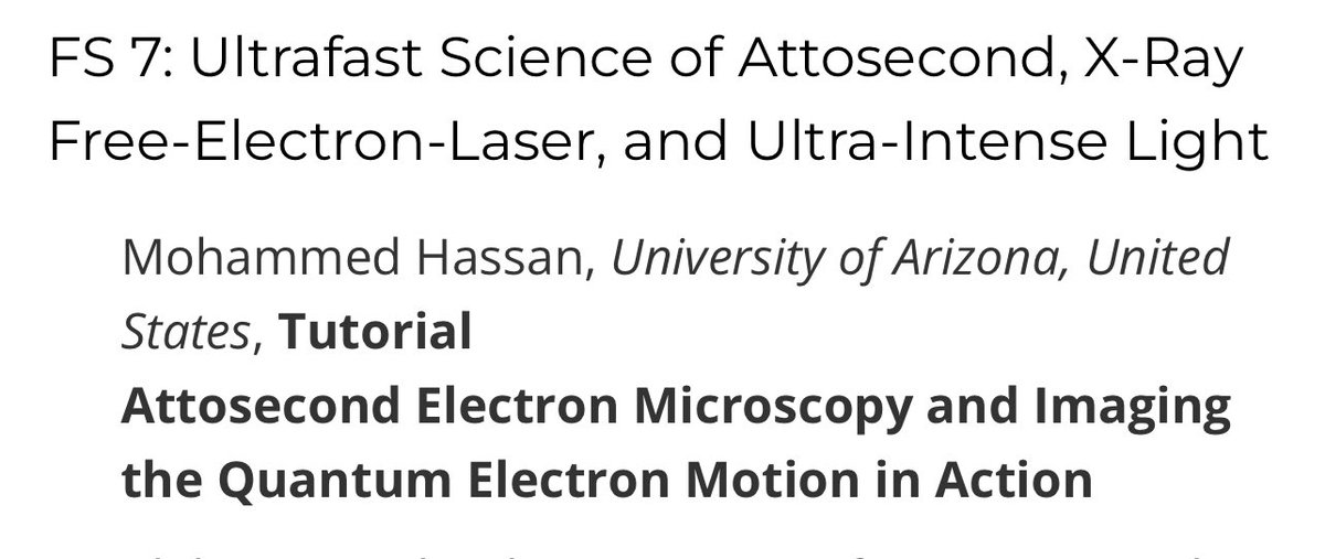 If you are coming to the #CLEO conference 2024 in Charlotte @CLEOConf @OpticaWorldwide , let’s meet and discuss science and #photonics 
I am giving a tutorial in the FS7: Ultrafast Science of Attosecond session.
#attosecond #electron #microscopy #Attomicroscopy