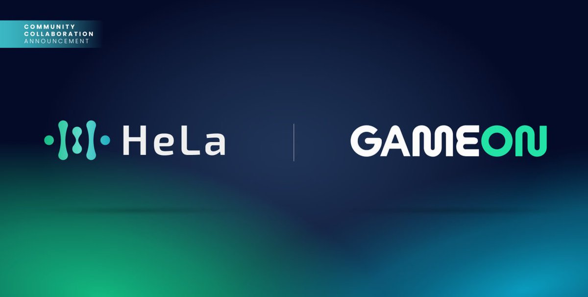 We're excited to announce our newest collaboration with @GameOn_HQ!

#GameOn is next-gen fantasy sport.

Collaboration for our future together!

#HeLaLabs #GameOn #finance #Layer1