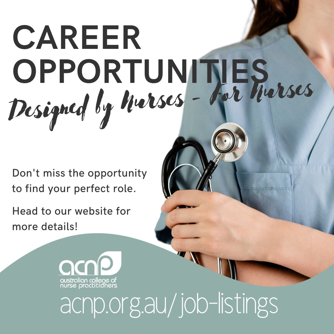 Are you a Nurse Practitioner ready to elevate your career? Discover our exciting job opportunities at acnp.org.au/job-listings 🌟💼🏥 #nursepractitioner #healthcarecareer