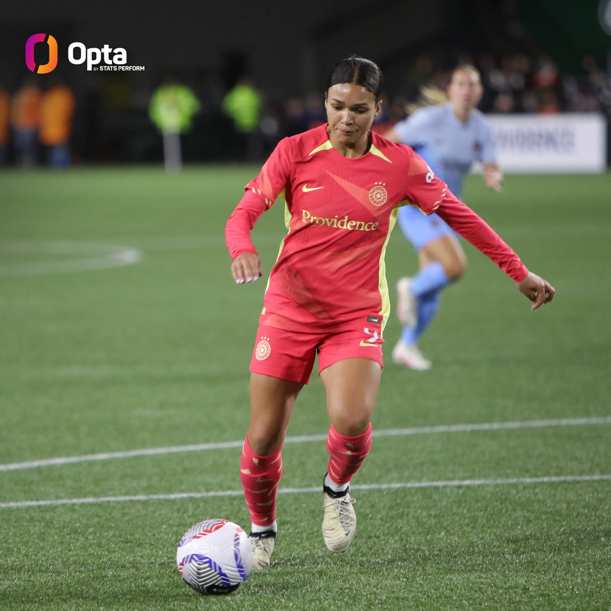 13 - With her goal against Bay FC, @ThornsFC's Sophia Smith has scored at least once against all 13 opponents she's faced in her #NWSL career. Checklist.