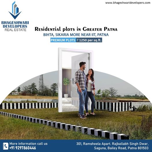 Unlock the potential of residential living with our diverse range of plots. 

Contact us now at +91 9297860446
Visit at bhageshwaridevelopers.com

#Bhageshwaridevelopers #plot #LandPlotsForSale #InvestInYourFuture #DreamPlot #InvestSmart #homes #patna #Bihar