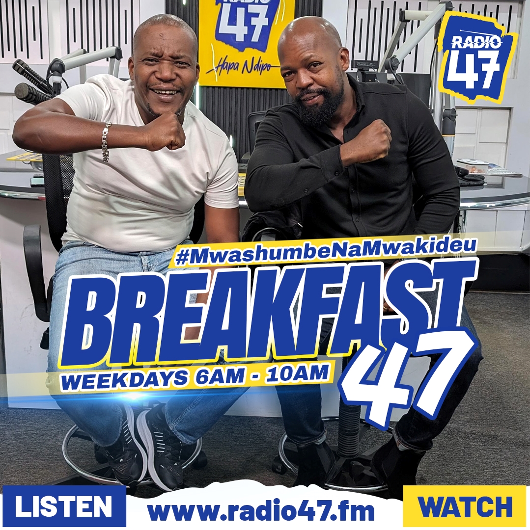 Karibu ndani ya Breakfast 47 show. Ni TBT gani ungetaka kuchezewa?

#HapaNdipo  #mwashumbenamwakideu 
Wavuti: radio47.fm