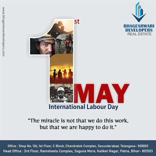 Your expertise and dedication make dreams come true! 🏠✨ #LabourDay #DreamTeam #RealEstate  

#MayDay #InternationalWorkersDay #LabourDay #WorkersDay #ThankYouWorkers #1stMay #मजदूर_दिवस #MayDay2024   #Bhageshwaridevelopers #patna #Bihar #secundrabad #Telangana