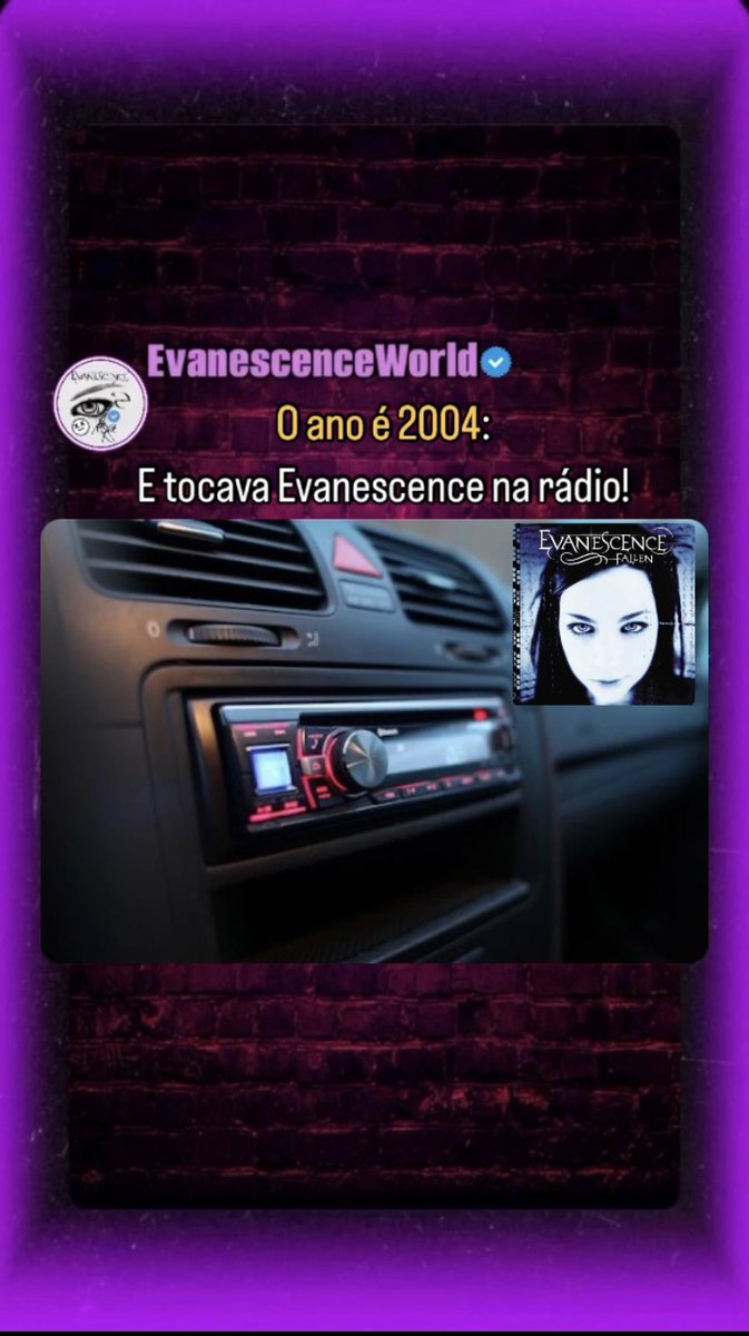 Vamos de nostalgia? 

Éramos felizes e não sabíamos… 😢

O Evanescence marcou muita gente nessa época! 

#nostalgia #anos2000 #2000 #antiguidade #evanescence #amylee #emo #radio #aradiorock #89aradiorock #rock
