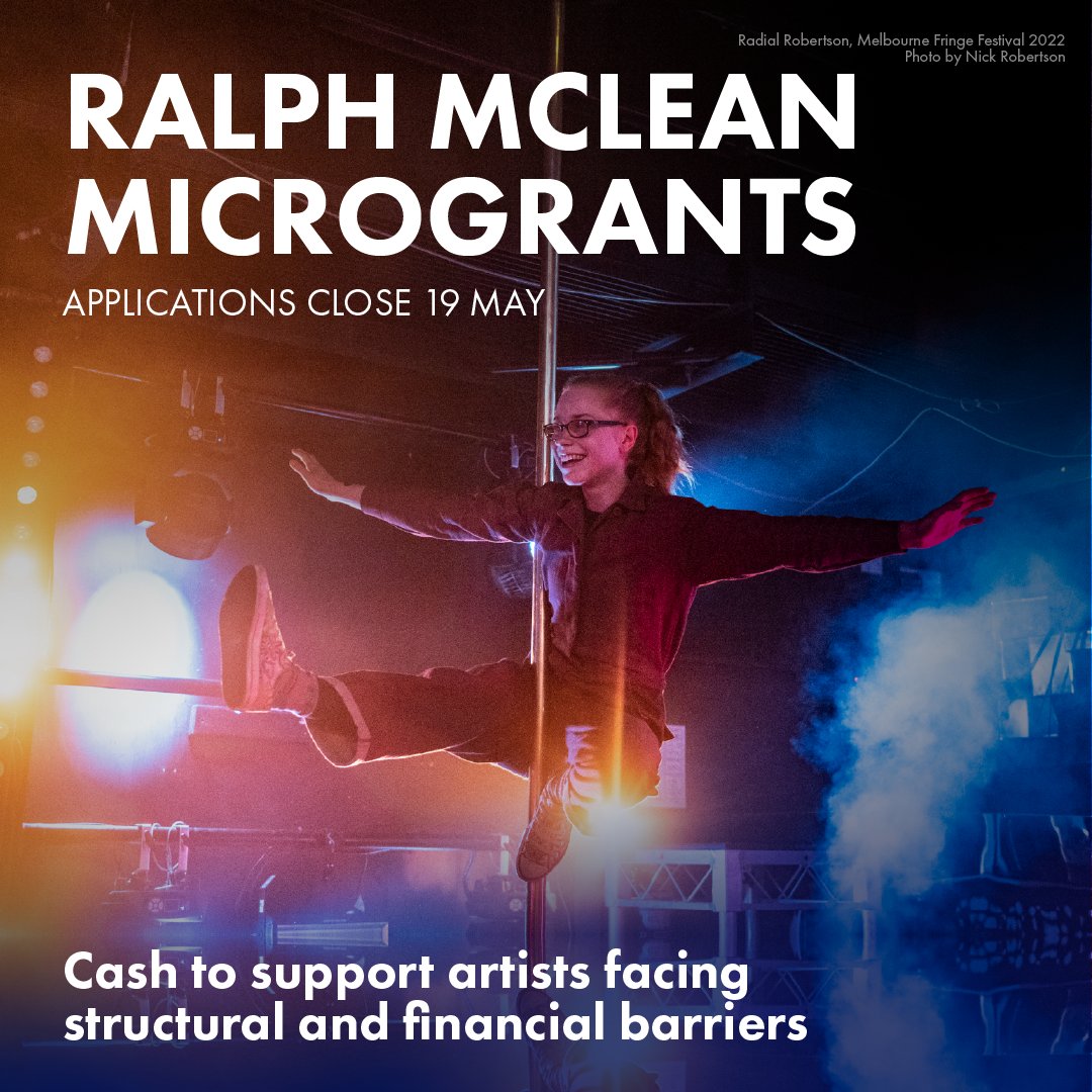 Our Ralph Mclean Microgrants program is jam packed with small parcels of cash (a microgrant if you will) to support artists who are finding the rego fee or other upfront costs a barrier to participation. 

Find out more: melbournefringe.com.au/fringe-sector-… #melbfringe24

#melbfringe24