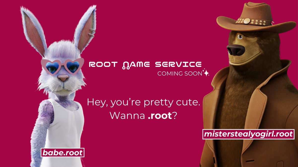 RootNameService's tweet image. 🎉 𝗖𝗢𝗠𝗠𝗨𝗡𝗜𝗧𝗬 𝗖𝗢𝗠𝗣𝗘𝗧𝗜𝗧𝗜𝗢𝗡 🎉

Hey, you’re pretty cute. Wanna .𝗿𝗼𝗼𝘁? 😏

Roll call! To celebrate our upcoming launch soon, we’re giving away the following RNS identities👇

🥇 wanna.𝗿𝗼𝗼𝘁
🥈 wmats.𝗿𝗼𝗼𝘁
🥉 30minsmax.𝗿𝗼𝗼𝘁 

🎁 𝗛𝗢𝗪 𝗧𝗢…