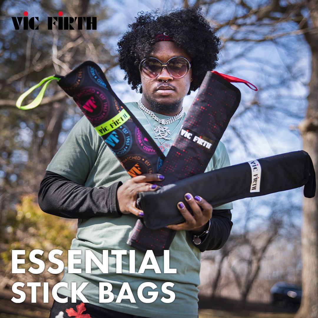 VIC FIRTH ESSENTIAL STICK BAGS 本日発売✨ VIC-VXSB ￥3,630（税込） 4～5prのスティックを収納するための十分なスペースを備えた、機能的で使い勝手の良いコンパクトなスティックバッグです。ドラム・キーやアクセサリーを入れられるVFロゴ入り内ポケット付。3色からお選びいただけます。 #VICFIRTH