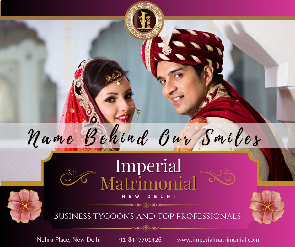 Imperial Matrimonial understands the pain of every parent who is worried about their children not finding a life partner. Imperial Matrimonial, New Delhi Mobile: 8447701426 Visit: imperialmatrimonial.com #bride #bridal #viralpost #virals #trending #trend #matrimony #marriage