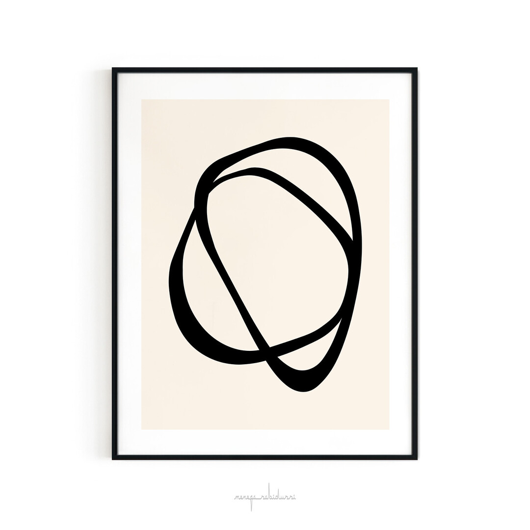 Interlocking Two CB | Minimalist Line Abstract | Framed Art Print  by Menega Sabidussi @society6 #minimalistic #symbol #ring #circles #relationship #wallart #circleshapes society6.com/product/interl…