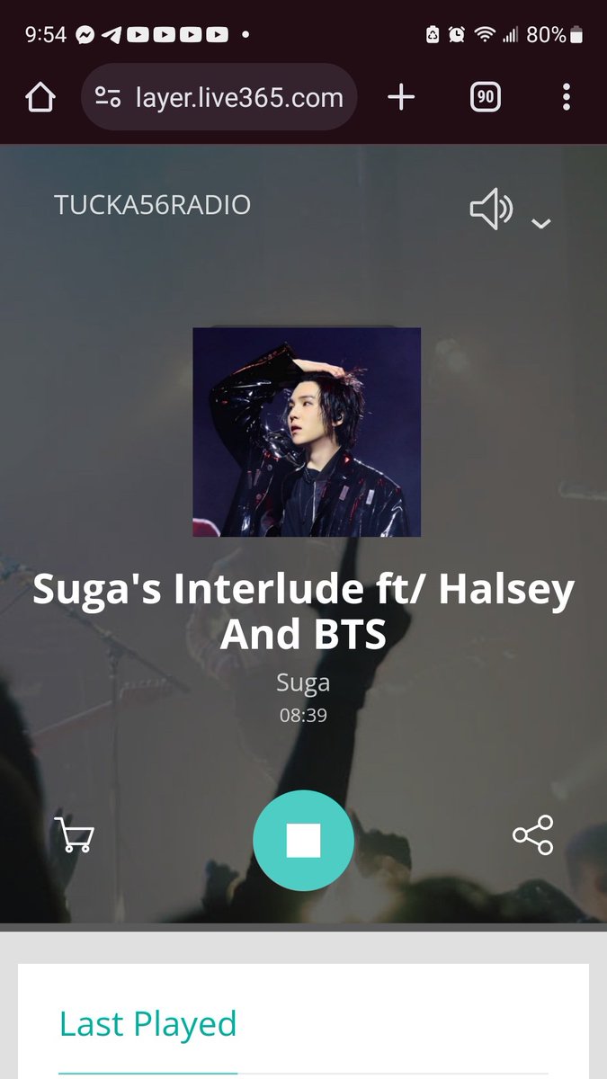 _TK_Supporter's tweet photo. @RadioTucka56 Thank you for playing #SugaInterlude by #Suga & #Halsey this evening on #TuckA56Radio @TuckA56Radio
๐๐ https://t.co/vBGnD7nUA2