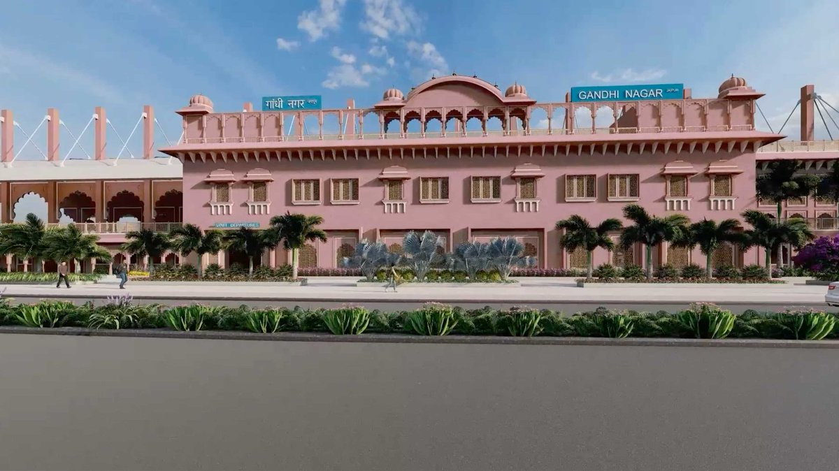 Rajasthan big railway station 🚉 redevelopment!                                            1 jodhpur - cost 474 cr.                        2 udaipur -cost 354cr.                            3 bikaner - cost471.3 cr.                            4 jaipur gandhinagar - cost 177.5cr.