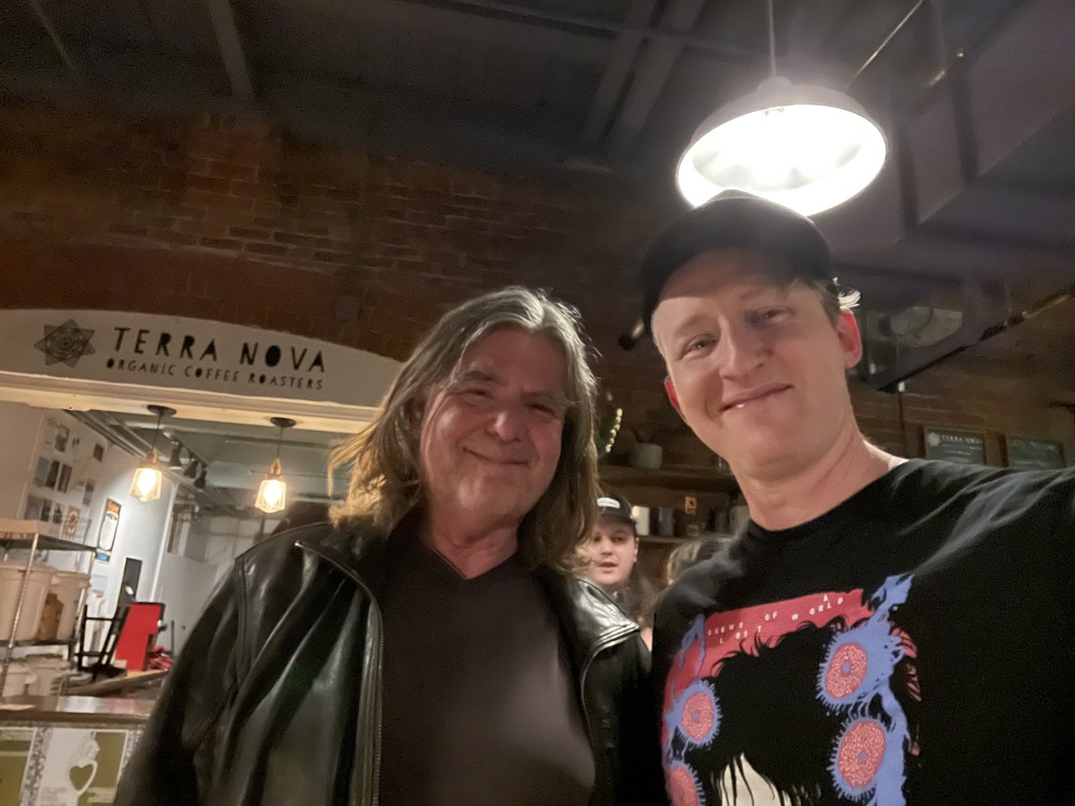 Roger Miller from Mission of Burma came out to the Bill Orcutt Guitar Quartet show in Keene, New Hampshire tonight. Damn I love that band!