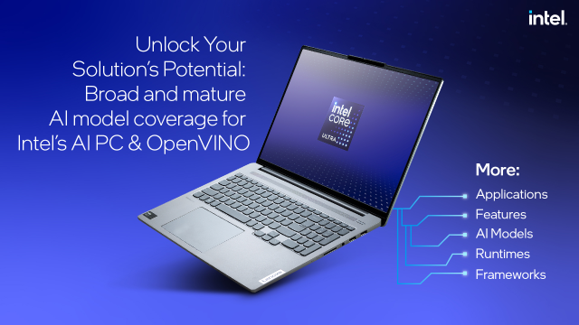 More than 500 AI Models Run Optimized on Intel Core Ultra Processors #IAmIntel bit.ly/44t0X9R