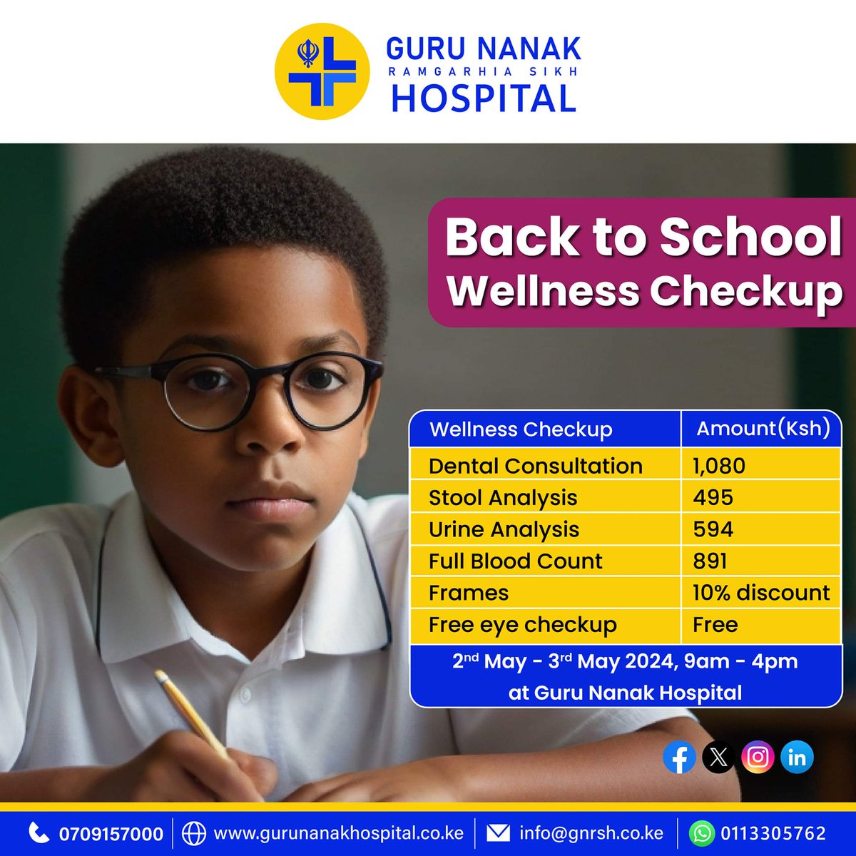 Be ready for the Second Term with our #BackToSchool  wellness package! Get dental consultations, stool and urine analysis, full blood count, plus a free eye checkup!  And don't forget, students receive a 10% discount on frames #WellnessPackage  #HealthyStudents #EyeCare