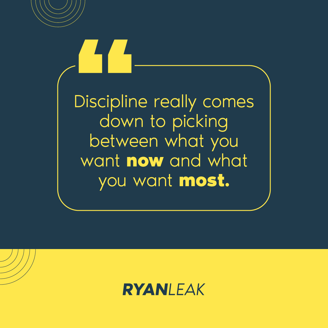 You could be one discipline away from a whole new life. Wake up 15 minutes early. Listen to or read 1 book a month. Budget for generosity. Send videos instead of text for birthdays. Share a dream with a friend and schedule a zoom call once a month to talk about progress.