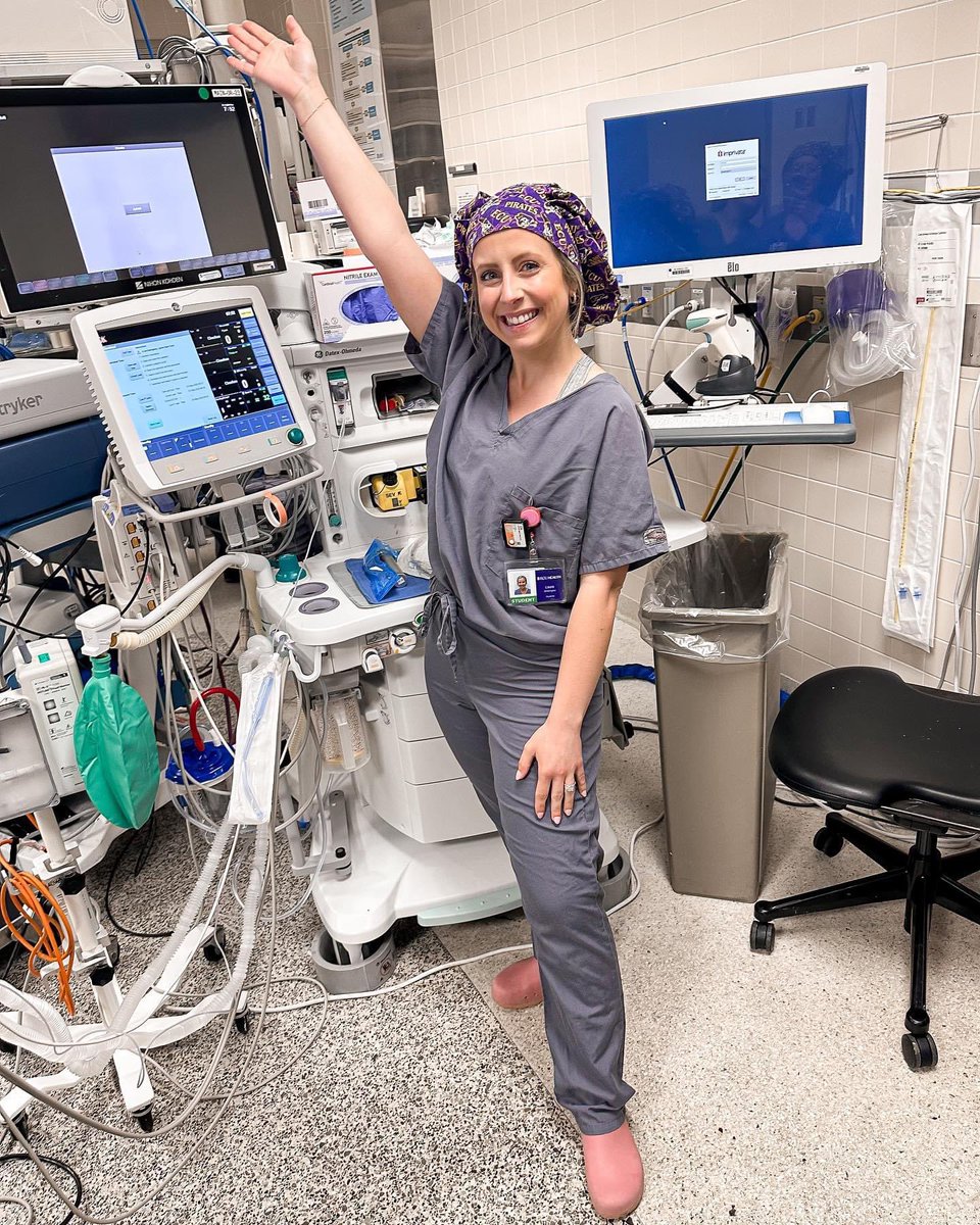 cpslwhittington's tweet photo. So proud! Lauraโs last day in clinicals as a student CRNA! Graduation this weekend! This has been her dream since kindergarten! What a journey! #ecudnp #nurseanesthetist ๐๐ https://t.co/whJCv2kuPB