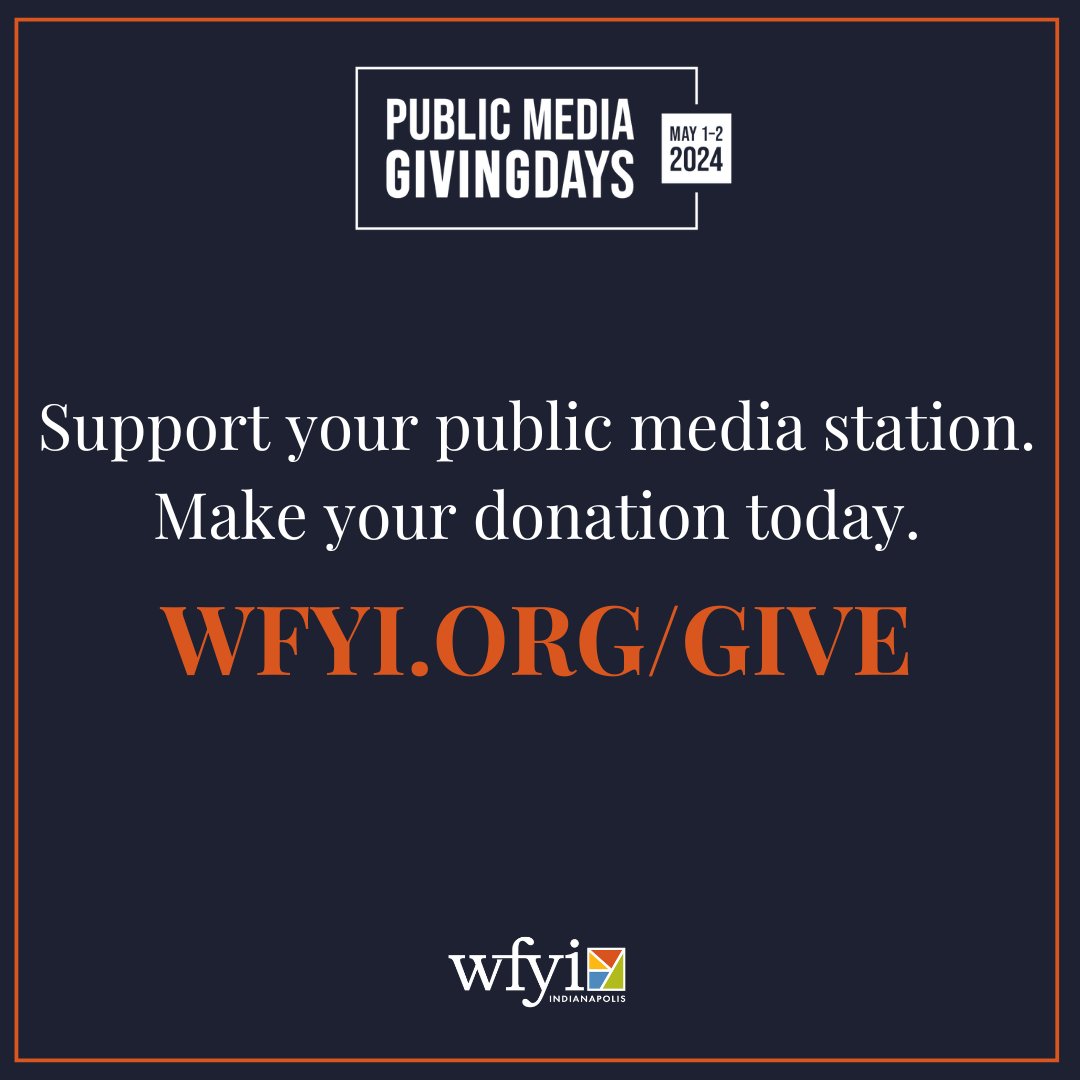 Howard Schrott contributes to WFYI as both a volunteer and a donor. Public Media Giving Days - May 1 and 2 - is your chance to celebrate, support and champion public media. Become a member at wfyi.org/give! #PublicMediaGives #Indianapolis #LoveWFYI