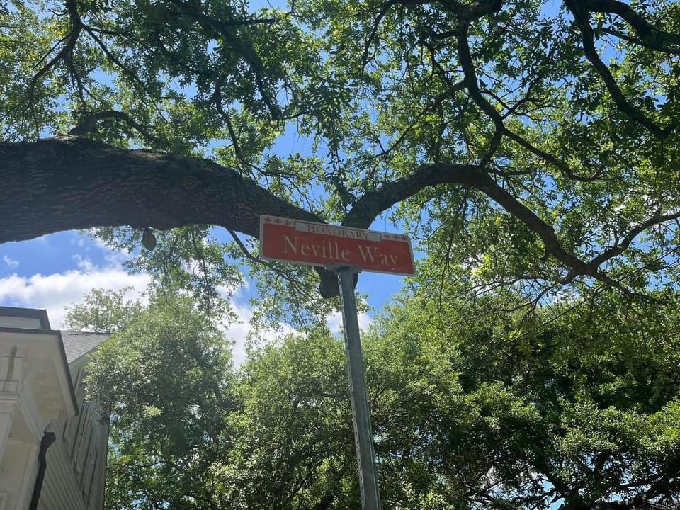 What an incredible day paying tribute to the iconic Neville brothers! In December, we authorized the placement of new honorary street signage to commemorate the life &amp; legacy of NOLA’s first family of funk at the 1000 &amp; 1100 blocks of Valence St. Cheers to the new Neville Way 🎉