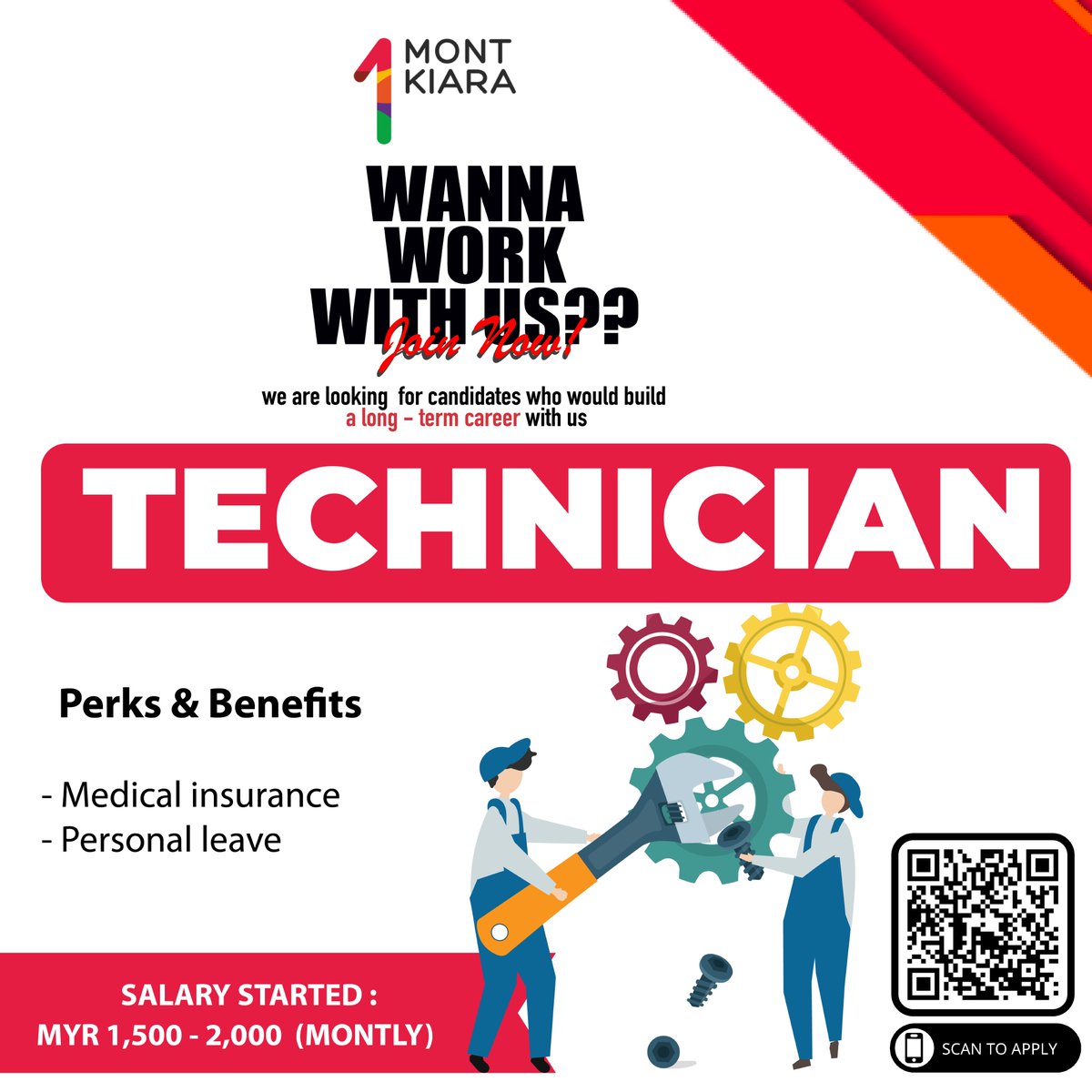 Jawatan kosong,
Kami sedang mencari calon untuk mengisi jawatan di bawah

Syarikat : 1MK Retail Sdn Bhd
Tempat : Kuala Lumpur

1) Technician

lnkd.in/g5Q6K27Q

Join our channel telegram for more job! 
t.me/myjobstore

#hiringnow
#work
#jobseekers