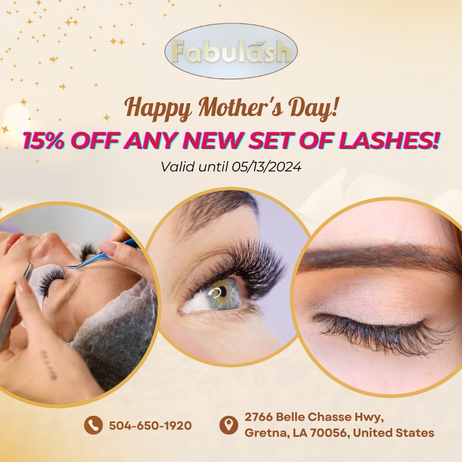 HAPPY MOTHER'S DAY at Fabulash - beauty salon in Gretna, LA 70056
💞fabulasheyelashextensionsgretna.com