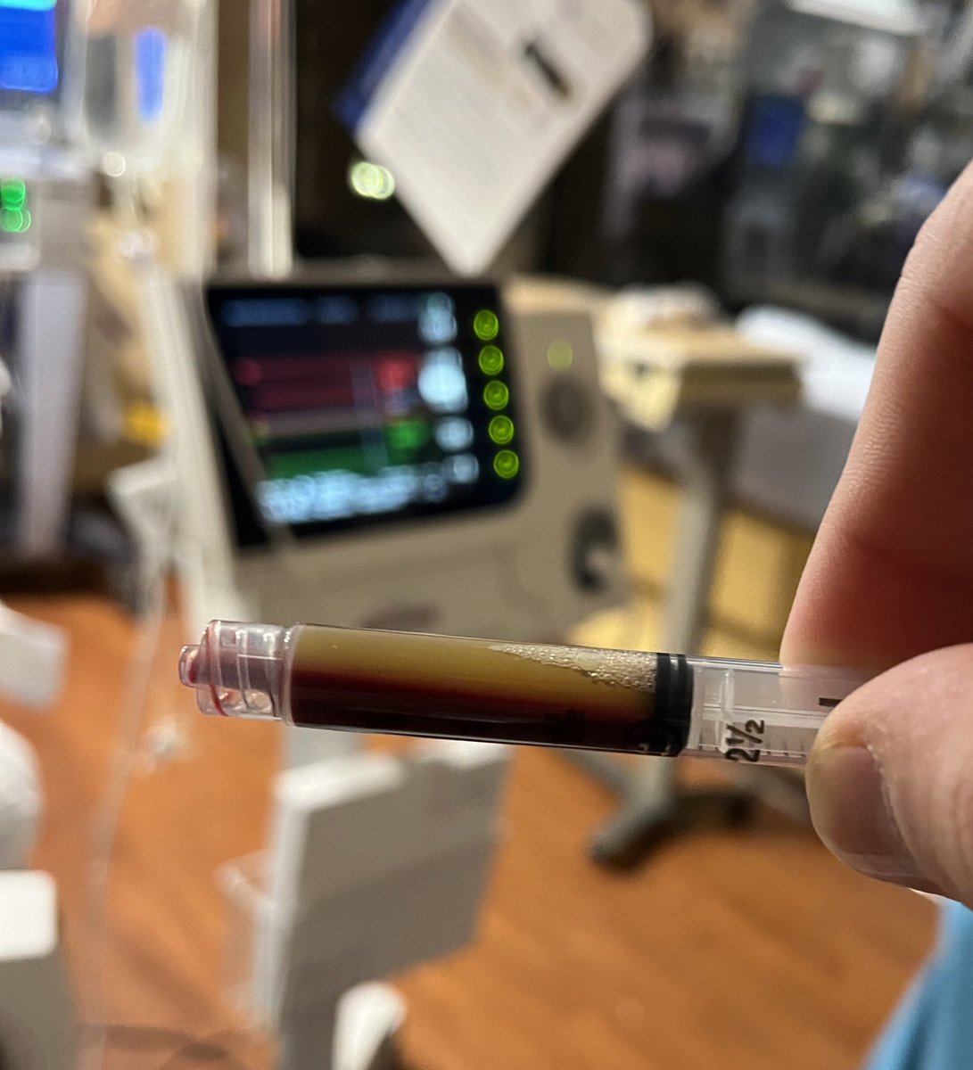 Blood gas syringe. What’s the diagnosis?