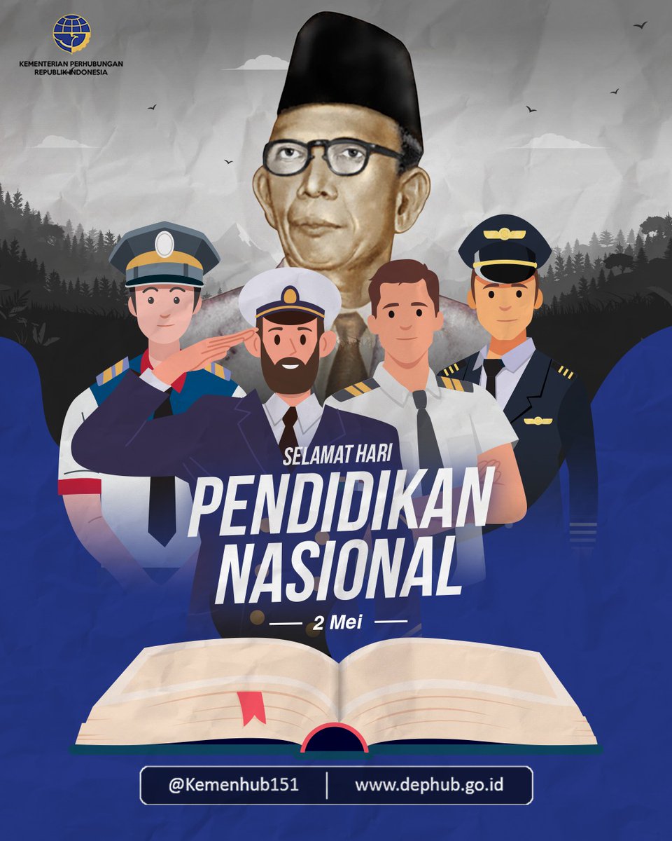 Ing Ngarsa Sung Tuladha, Ing Madya Mangun Karsa, Tut Wuri Handayani Selamat memperingati Hari Pendidikan Nasional. Mari Bergerak Bersama, Mencerdaskan Kehidupan Bangsa. #Kemenhub151 #MenghubungkanIndonesia #HariPendidikanNasional