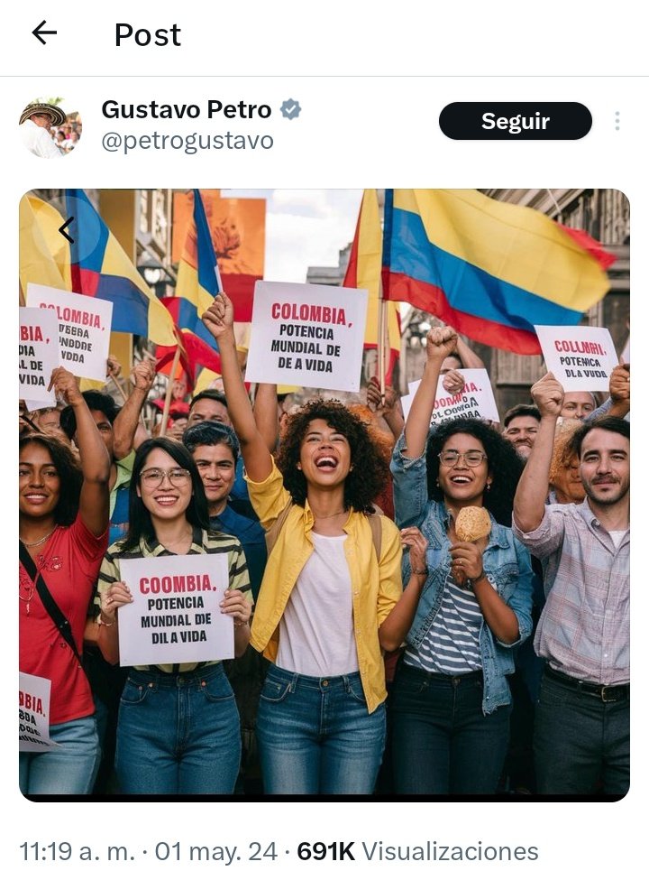 Petro el presi . . . diario, siempre gobernando en el ciberespacio, en su mundo sideral, en el Multiuniverso, en Twitterladia, en Pokombia 🇦🇲, las galaxias y más allá; menos en Colombia 🇨🇴.