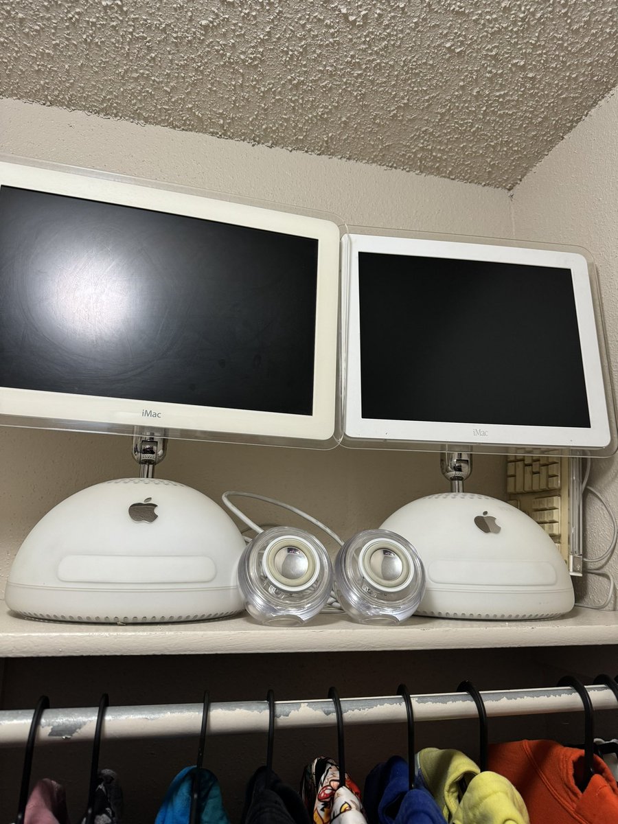 I love that I casually own two iMac G4s