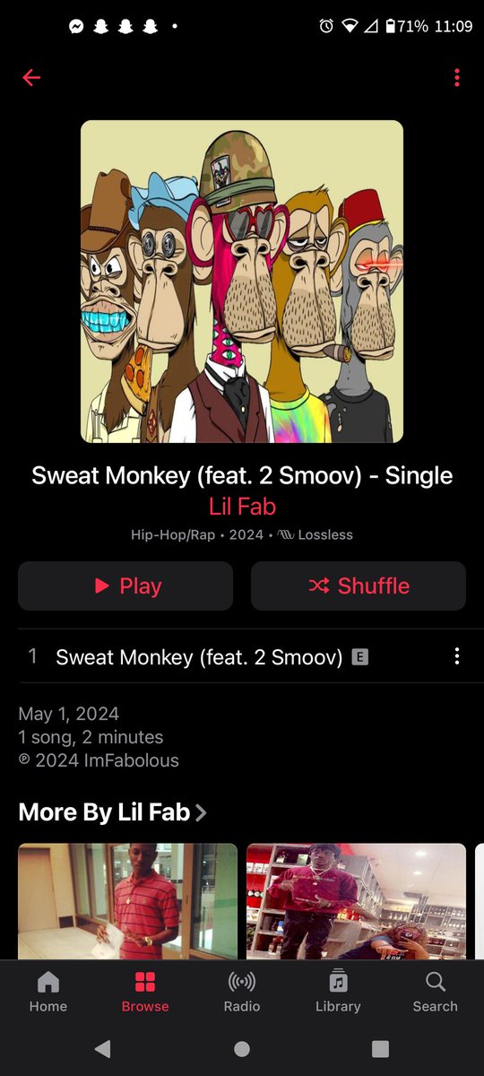 Sweat Monkey 🐒 🐵 (feat. 2 Smoov) #outnow 🔥 music.apple.com/us/album/sweat…
#AppleMusic #appleplaylist #SweatMonkey #LilFab