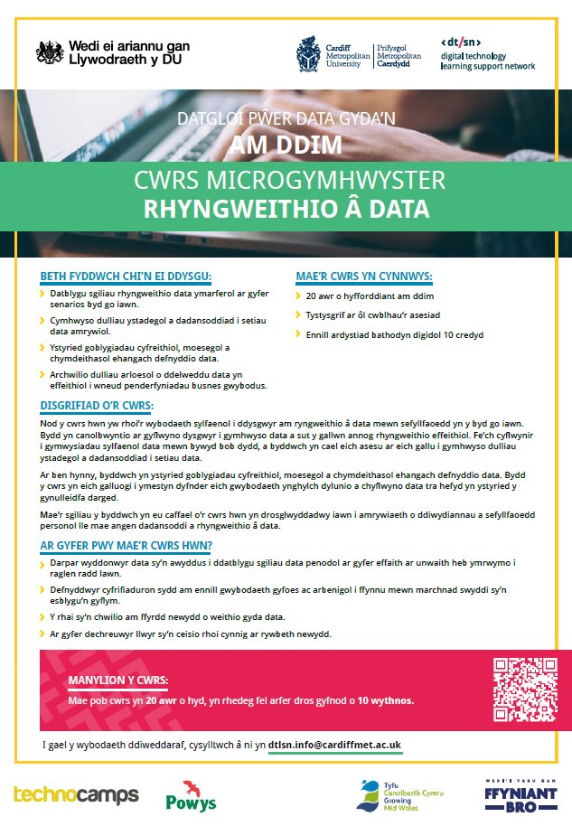 Don't miss out! Powys residents, take the opportunity to explore the world of data with our FREE beginner-friendly course, Interacting with Data! [estore.cardiffmet.ac.uk/.../micro-cred…...]. <a href="/llandodfreegle/">Llandrindod Freegle</a>  <a href="/llandrindod/">llandrindod wells</a> <a href="/CountyTimes/">Powys County Times</a> <a href="/BnRExpress/">Brecon & Radnor Express</a> <a href="/GrowInPowys/">Grow In Powys - The Powys CC Regeneration Team</a> <a href="/LlandodBC/">Llandrindod Wells Bowling Club</a> <a href="/PowysCC/">Powys County Council</a>