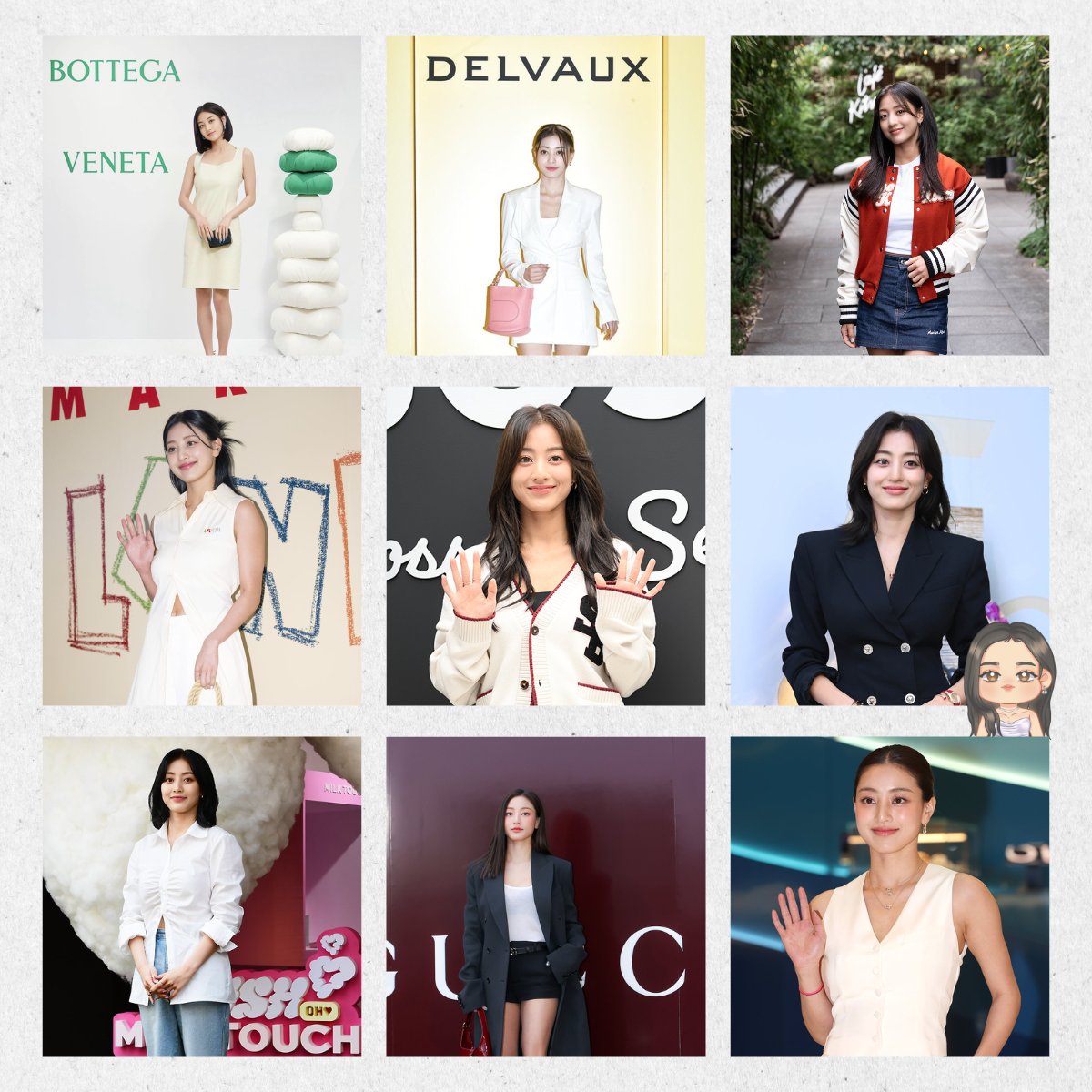 #JIHYO at Brand Event in Korea

- Bottega Veneta Pop-up Store
- Delvaux Pop-up Store
- Maison Kitsune Flagship Store
- Marni Pop-up Store
- BOSS Korea Capsule Collection
- Piaget Limelight Gala Collection
- Milk Touch Pop-up Store
- GUCCI Ancora Exhibition
- FRED Force 10 Cruise…