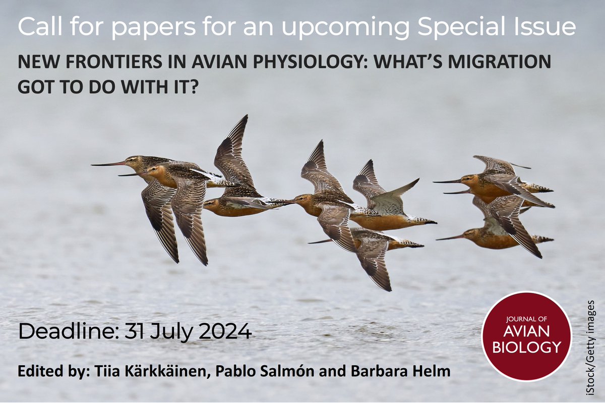 📣CALL FOR PAPERS📣 Three months left until the submission deadline ➡️ vist.ly/34ubi @Pablukas @TIMIANKA and @BBirdClocks are looking forward to your contributions #ornithology #oxidative #stress #telomeres #metabolomics #microbiome #diet #energetics #aging #hormones