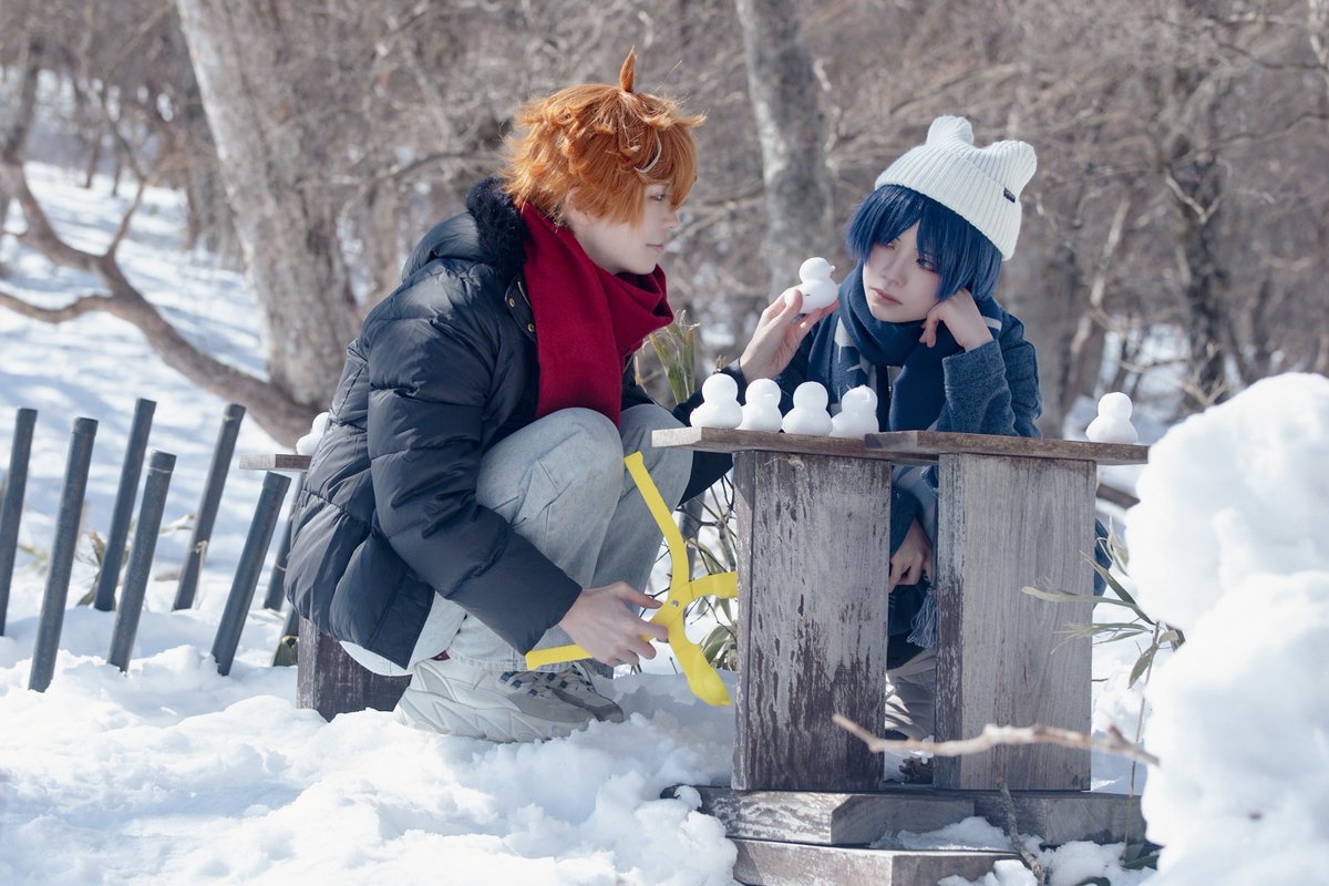 【コスプレ/ cosplay 】 gnsn/🐳☂️ ⚠️捏造私服 #chiscara #タルスカ 雪遊び・1 🐳:taya(@cos_taya ) #emo_cos