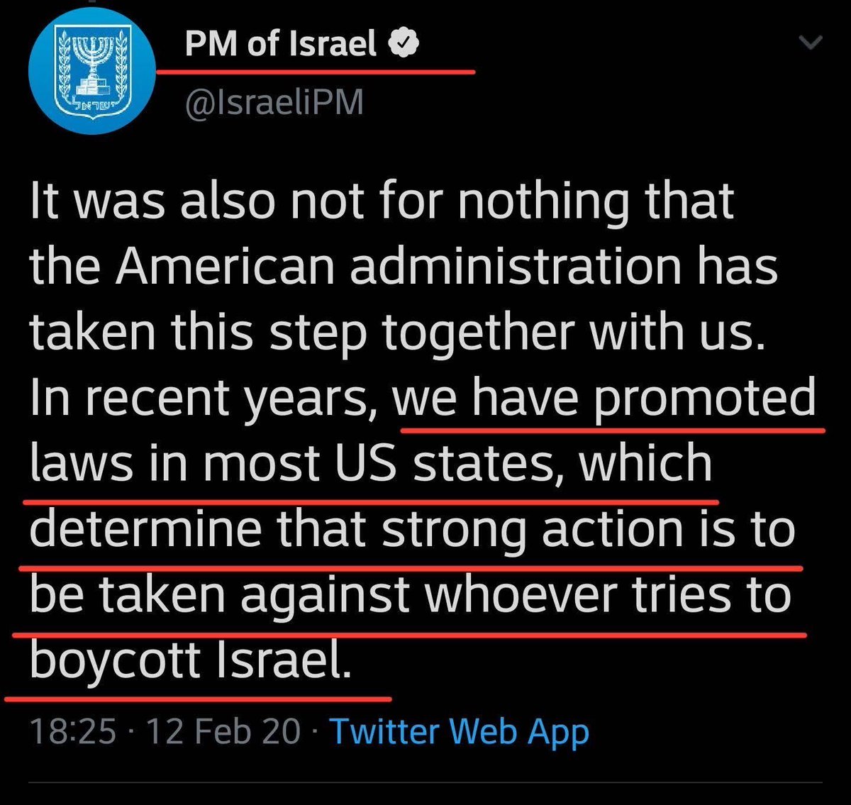 Israel shouldn't get to promote laws that make it illegal to criticize their government or boycott them. This is a fundamental violation of American rights.