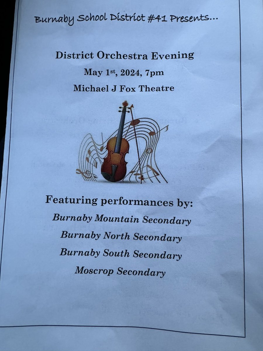 A great @burnabyschools orchestra evening with performances from Burnaby North, South, Mountain and Moscrop Secondary Schools!