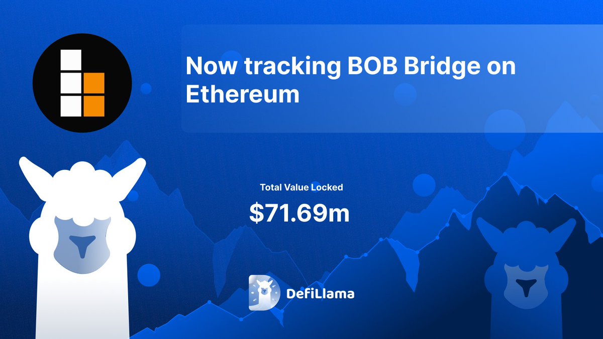 Now tracking @build_on_bob Bridge on @ethereum A bridge for BOB, a new Bitcoin EVM L2, secured by Bitcoin and connected to ETH as a rollup