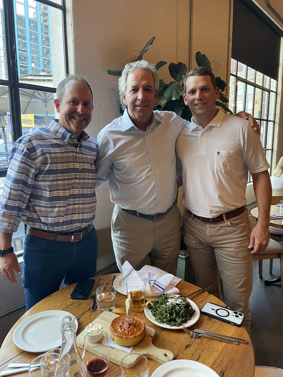 Awesome dinner tonight in Nashville with Bill & Oliver Oldacre. Bill & I have been friends for over 25 years. Oldacre McDonald is one of the country’s leading #RetailDevelopers! @ADPHattiesburg #EconDev #Jobs