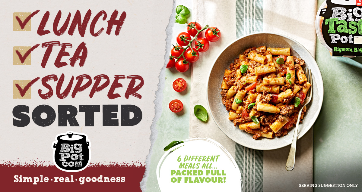 What's for #lunch?

Have you tried our pasta from @bigpotco?

#lowcalorie & full of flavour!

Why not pick up a pot on your way to work?

#instantmeals #readymeals