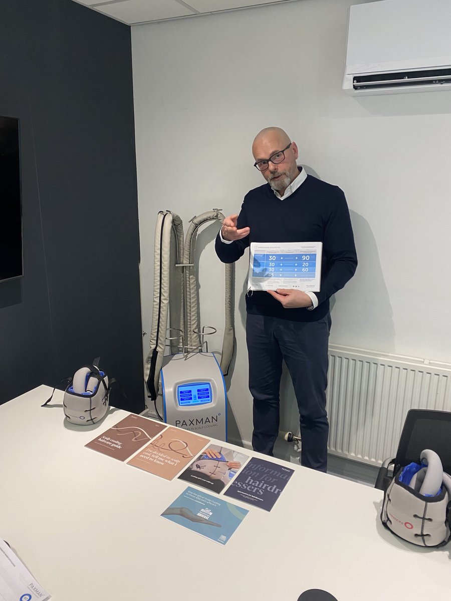 Last week, our new sales representative for Paxman Germany, Florian Heitz, participated in Paxman's PDTC Programme - which ensures high standards of training for internal staff, customers & partners on the Paxman PSCS System. #ChangingTheFaceOfCancer #ScalpCooling