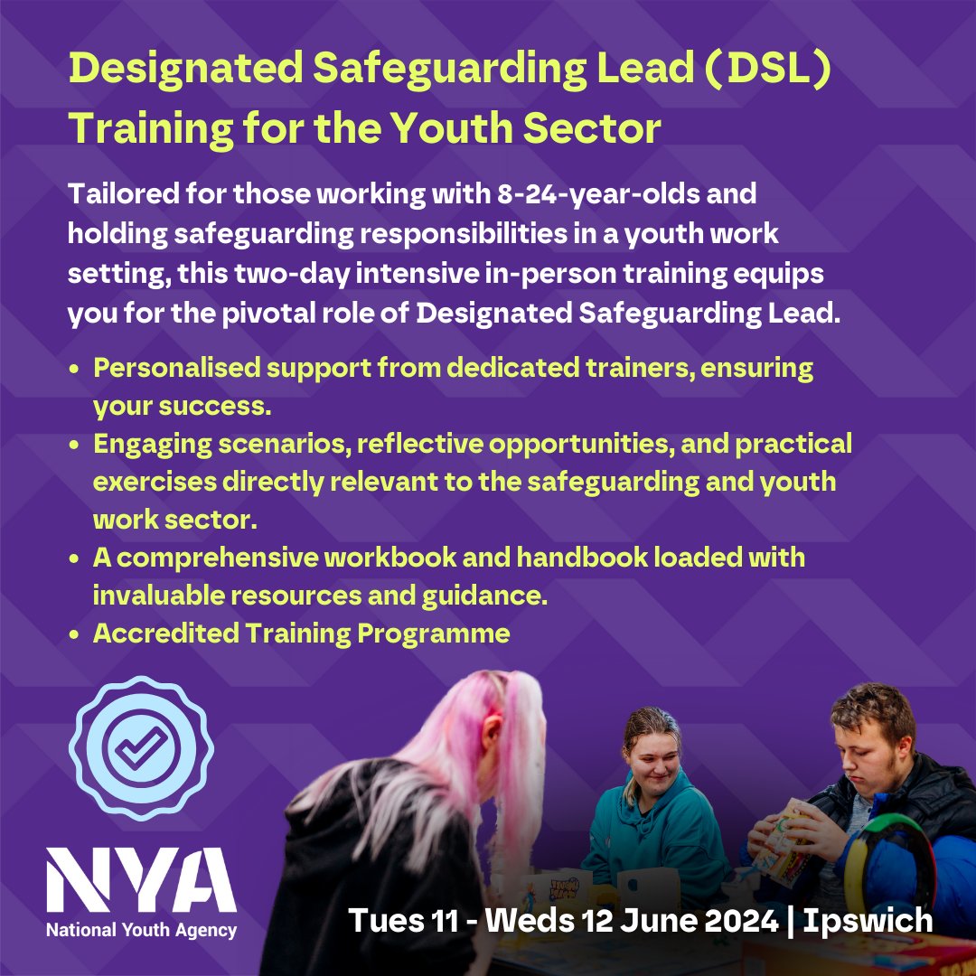 Based in the East of England and holding safeguarding responsibilities? Come and join us in Ipswich at the start of June for this two-day specialised and subsidised training course, catered specifically to you 👇 eventbrite.co.uk/e/designated-s…
