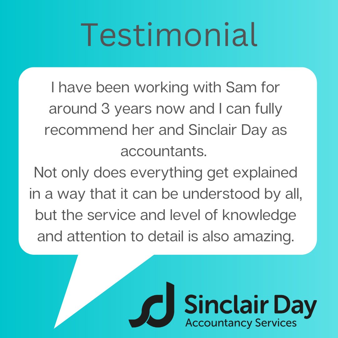 Sharing a great testimonial and feedback on our team and services - thank you! #accountancy #accountantswithadifference