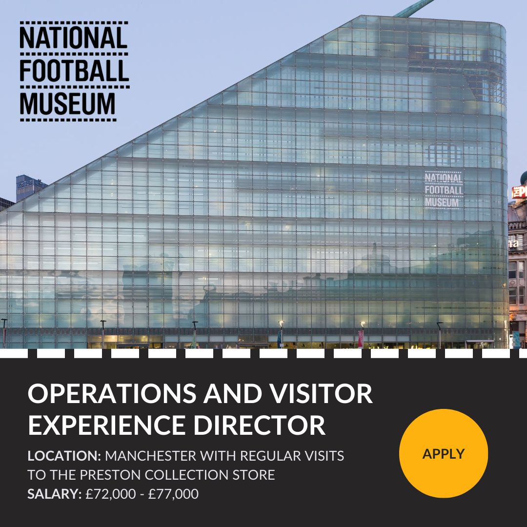 The National Football Museum are seeking an experienced and dynamic Operations and Visitor Experience Director who will manage the running and development of their visitor attraction. #OperationsDirector #FootballMuseum #Manchester tinyurl.com/yse6l2s6