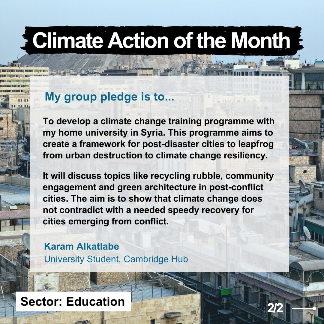 The #CarbonLiteracy Climate Action of the Month for April! 👇🏽

This motivated learner pledged to apply what they'd learnt to help their home city transition from devastation to climate resilience.

Sign-up for a #CarbonLiteracy course 👇

lght.ly/6f4fbfl 

#Pledgend