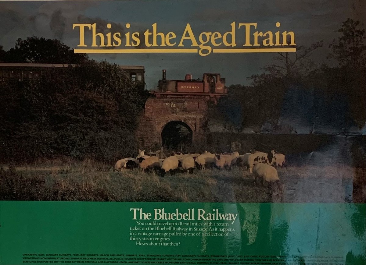 Are they any posters that you remember from Sussex? Perhaps on campus or on your bedroom wall! This poster for the Bluebell Railway was pinned behind the coffee station in the CCS common room in the early 80s. Image and info provided by Lesley Rowe née Attree (Philosophy 1981).