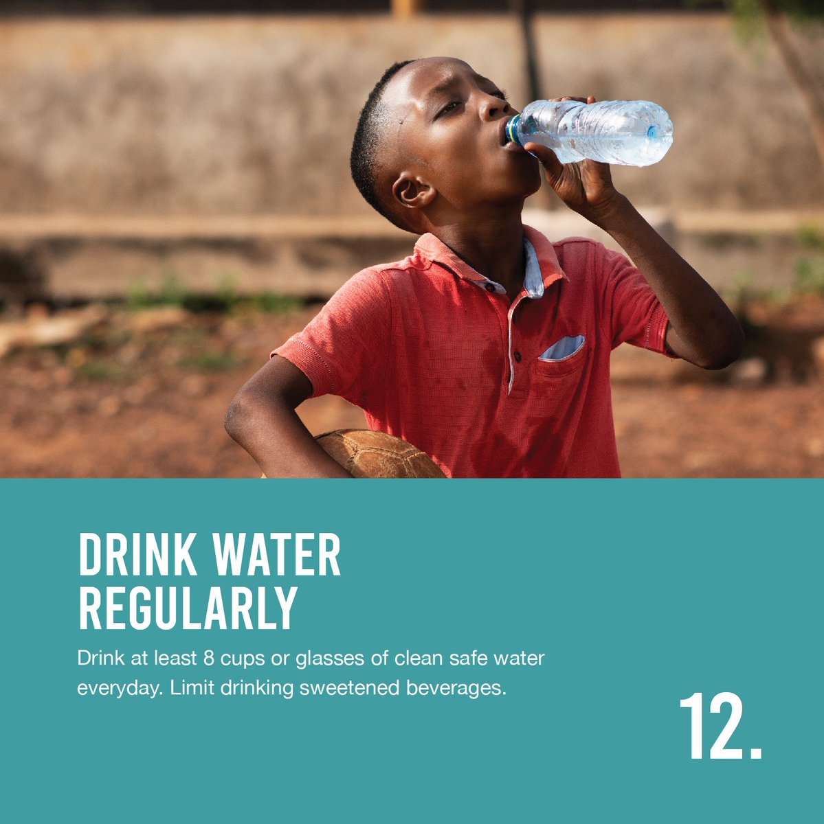Drink at least 8 cups or glasses of clean safe water everyday. limit drinking sweetened beverages. 

#PublicHealth #water #goodlife #ugccommunity #cleanwater #goodhabit #lifematters