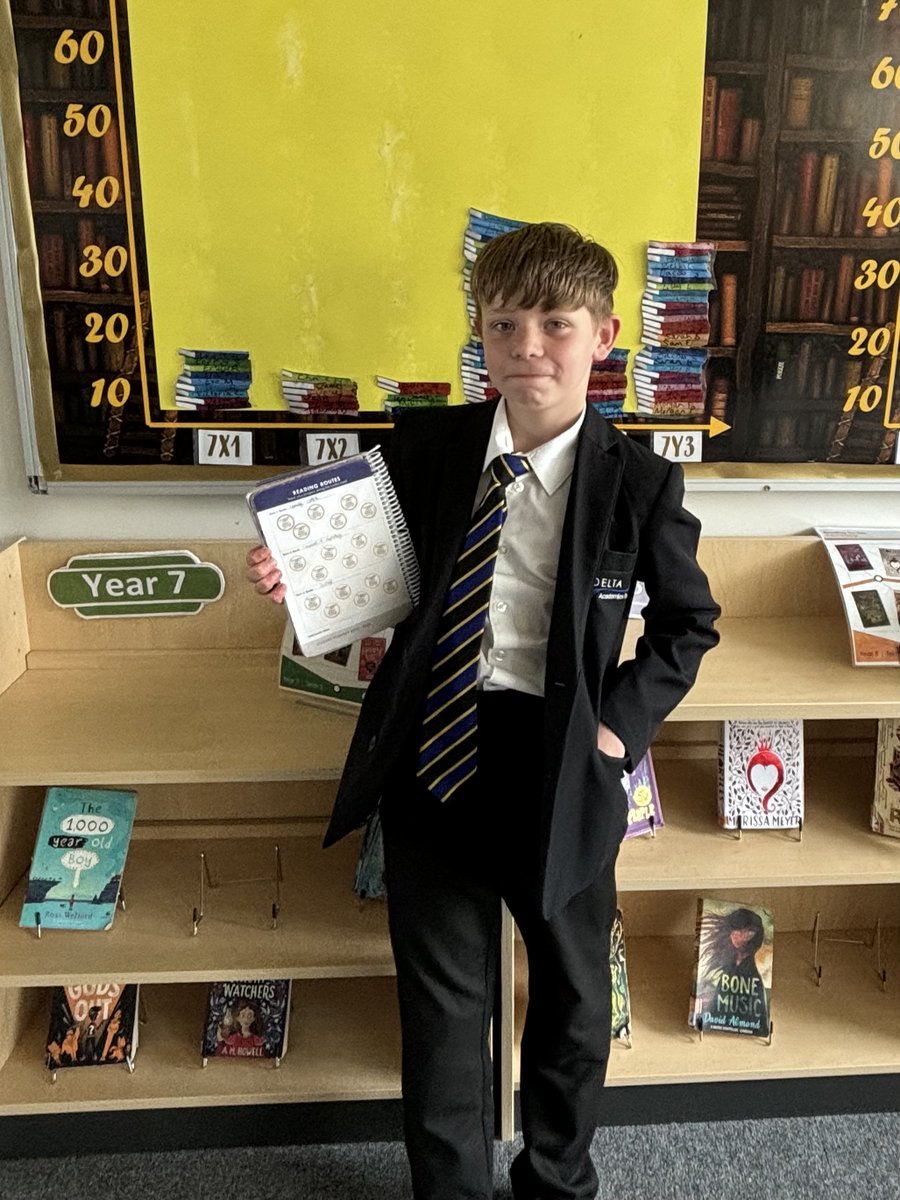 A huge round of applause to the first Year 7 to finish ALL of the @DeltaTrustEng #ReadingRoutes texts this term, Lewis F! 👏📖 #ProudOfDeWarenne